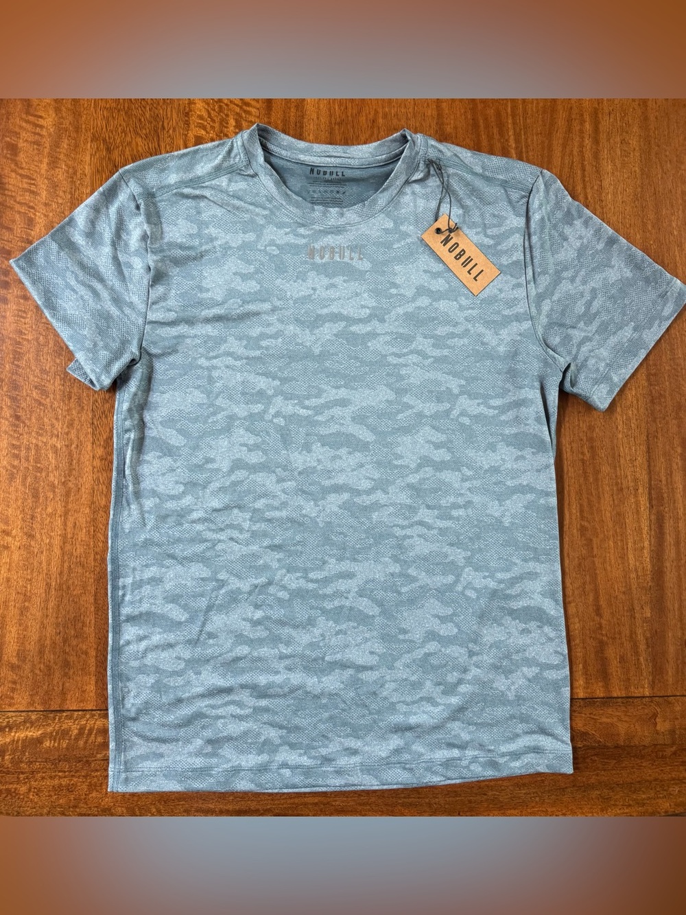 NOBULL Men's Heathered Blue Camo Tee - Medium, NWT